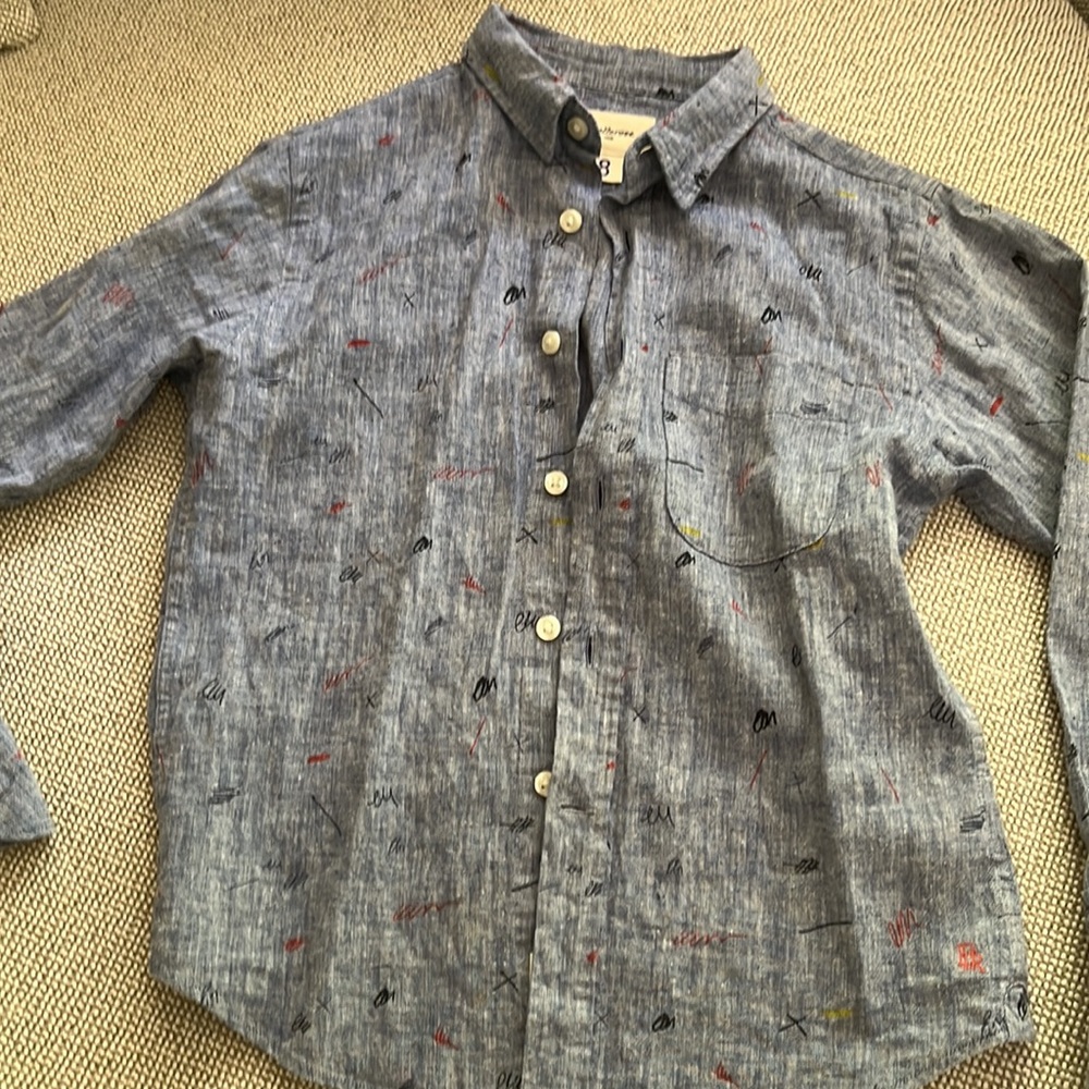 Bellerose boys button down shirt 8